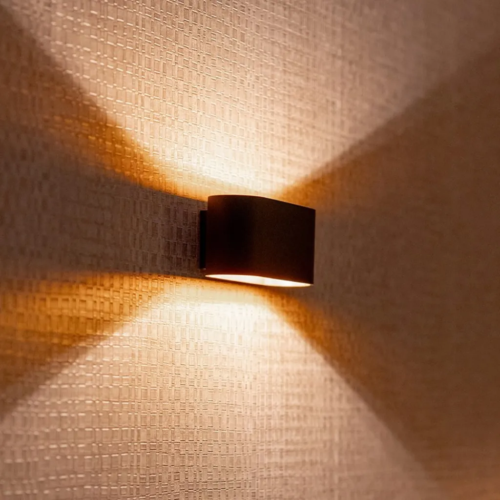 Wandlamp Xera ovaal zwart/goud>Straluma Shop