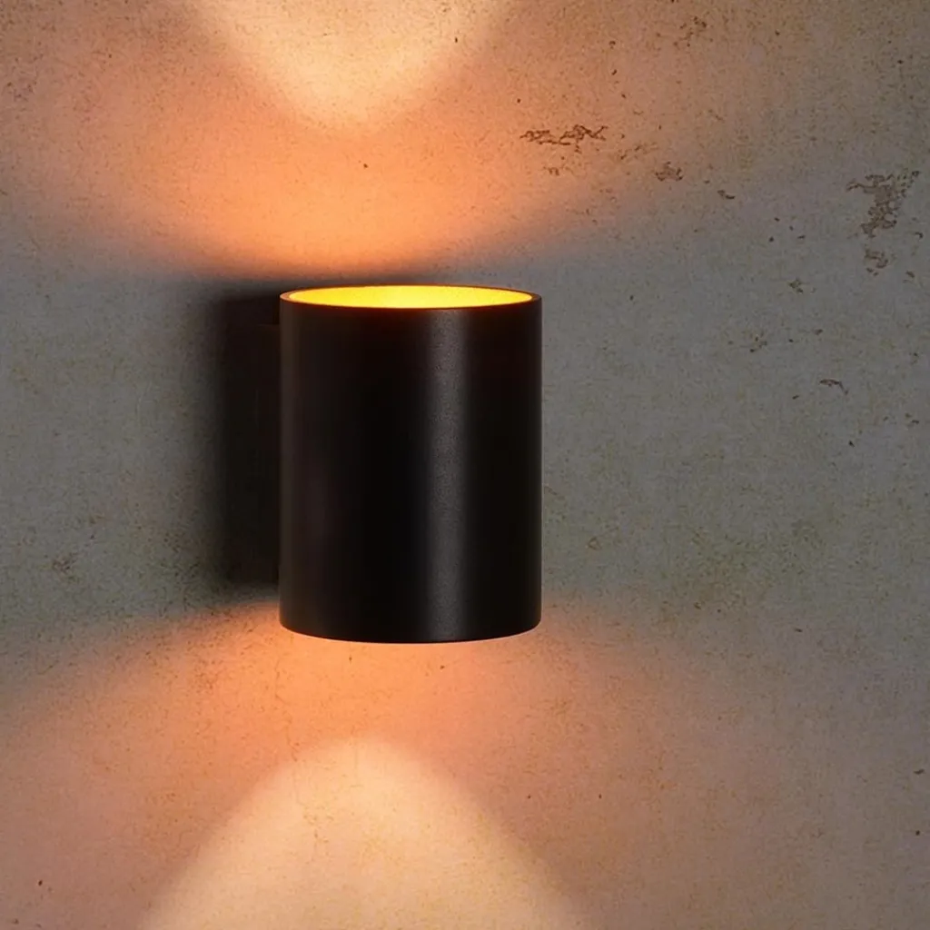 Wandlamp Xera zwart/goud binnenkant>Straluma Flash Sale