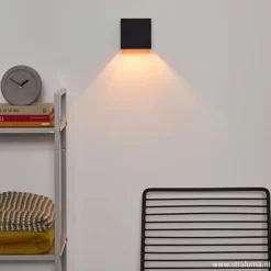 Wandlamp Xio kubus zwart/goud inclusief G9><noscript><img width=