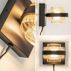 Wandlamp zwart/amber><noscript><img width=