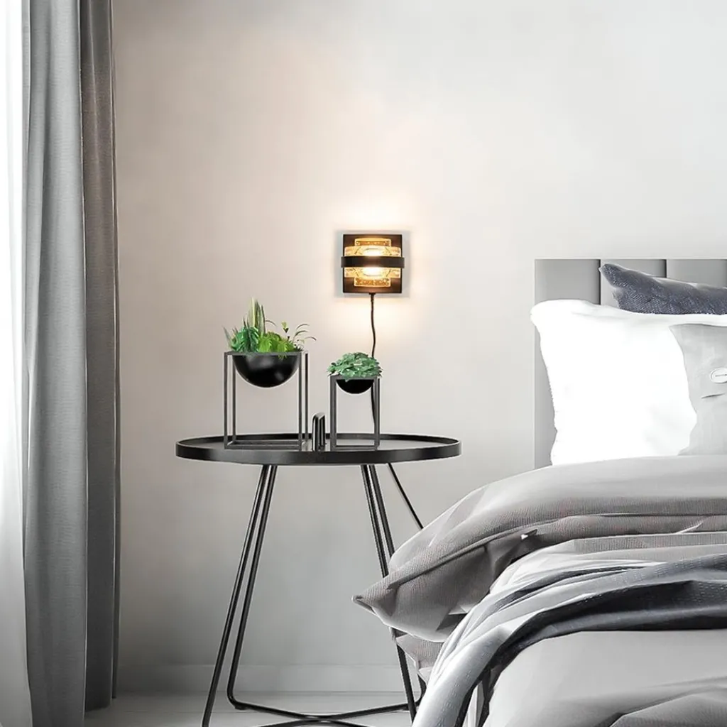 Wandlamp zwart/amber>Straluma Store