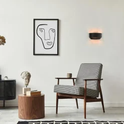 Wandlamp zwart/goud up+down langwerpig><noscript><img width=