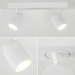 Witte 2-lichts opbouwspot GU10 verstelbaar><noscript><img width=