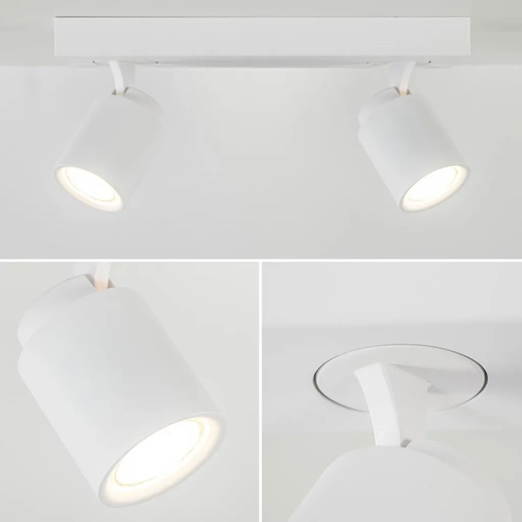 Witte 2-lichts opbouwspot GU10 verstelbaar>Straluma Outlet