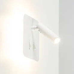 Witte wandlamp vierkant inclusief LED en spot>Straluma Flash Sale