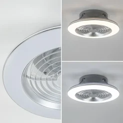 Zilveren ventilator inclusief LED klein><noscript><img width=