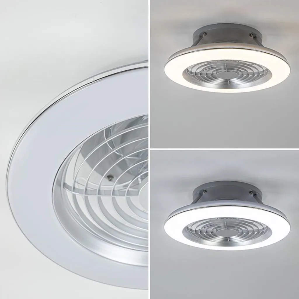 Zilveren ventilator inclusief LED klein>Straluma Best Sale
