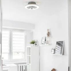 Zilveren ventilator inclusief LED klein><noscript><img width=