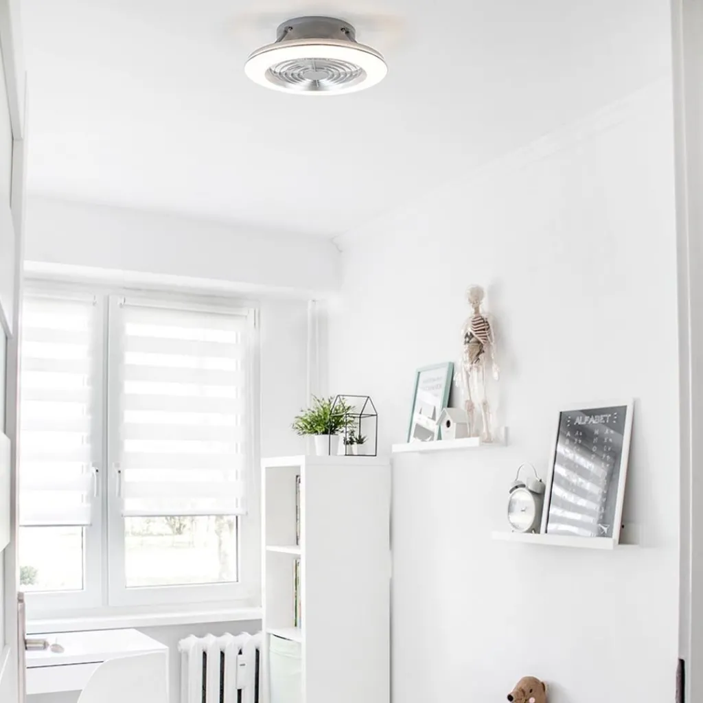 Zilveren ventilator inclusief LED klein>Straluma Best Sale