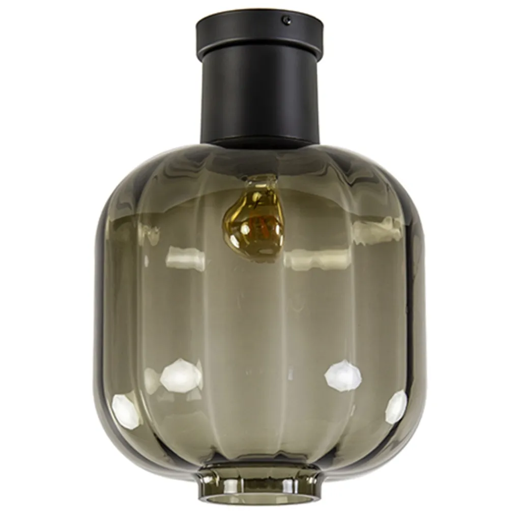 Zwart glazen plafondlamp luxury>Straluma Discount