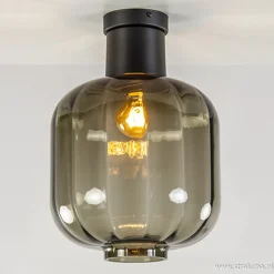 Zwart glazen plafondlamp luxury>Straluma Discount