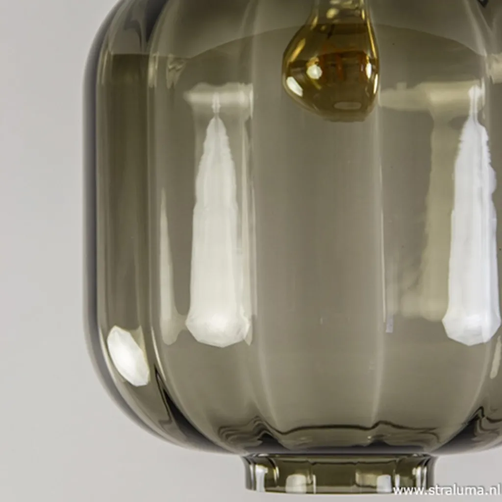 Zwart glazen plafondlamp luxury>Straluma Discount