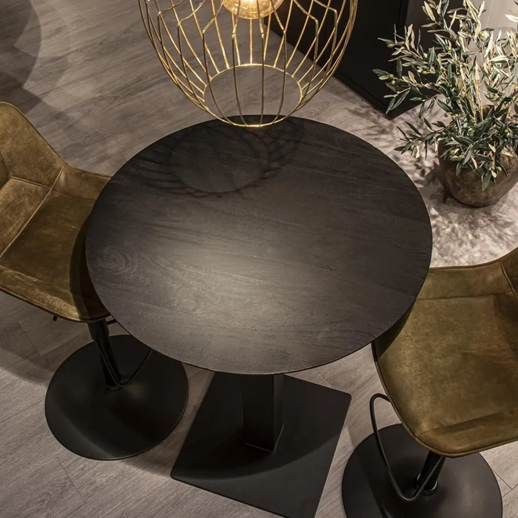 Zwart houten bartafel Ø80x105 cm>Straluma Fashion