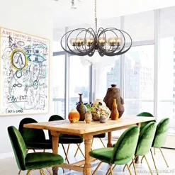 Zwart metalen hanglamp met smoke glas><noscript><img width=