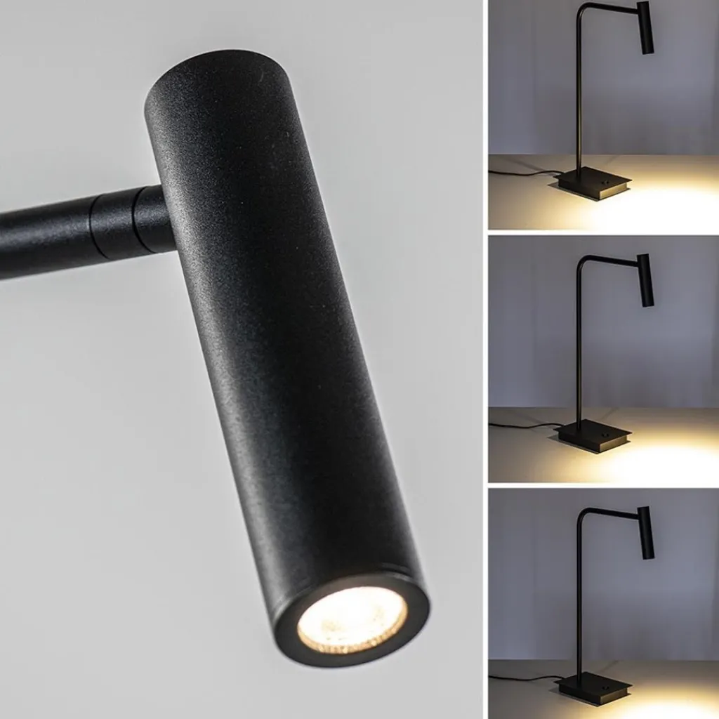Zwarte bureaulamp met dimbaar LED verstelbaar>Straluma Discount