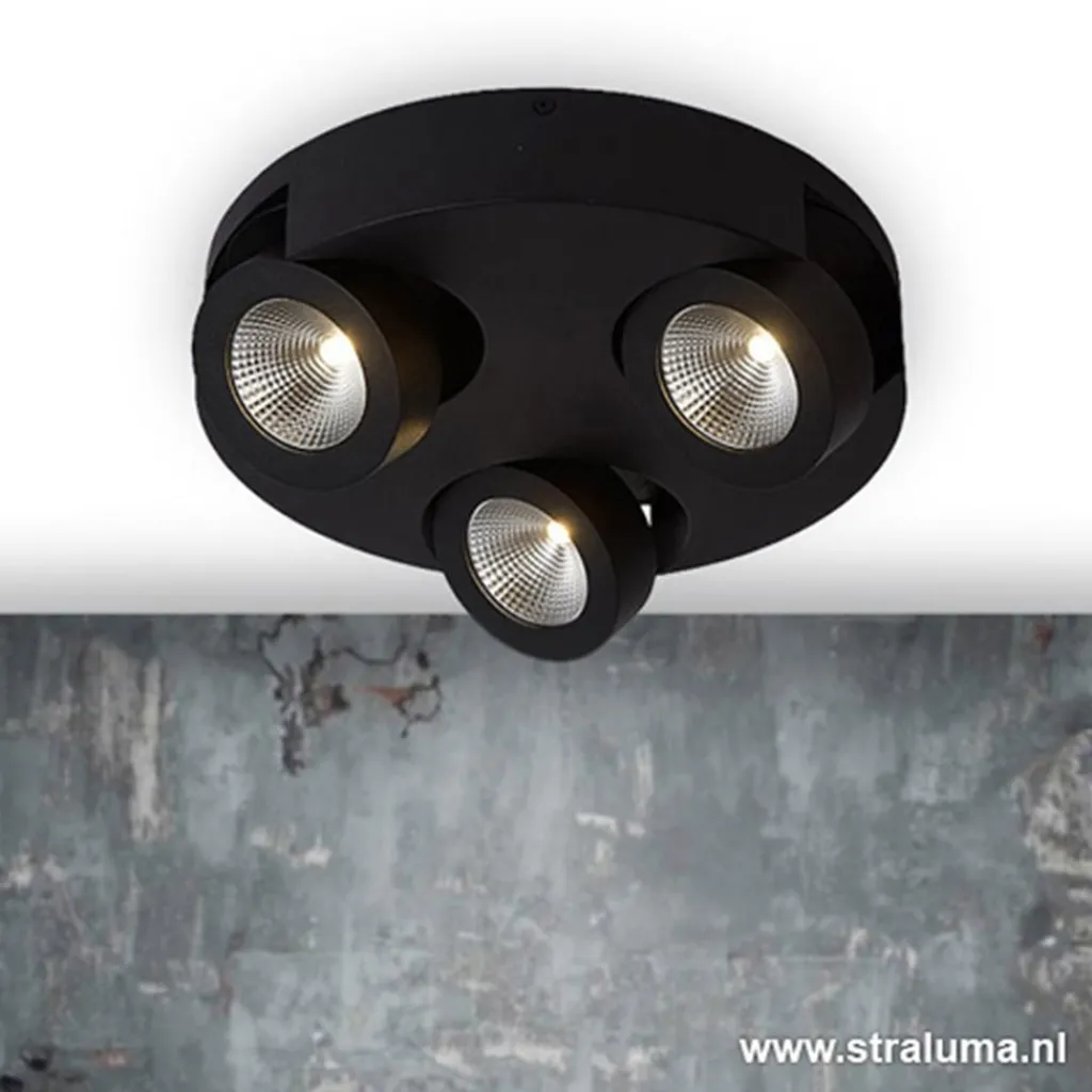 Zwarte design plafondlamp LED>Straluma Best Sale