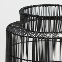 Zwarte draad tafellamp met brons><noscript><img width=