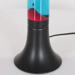 Zwarte tafellamp lava blauw met rood>Straluma Online