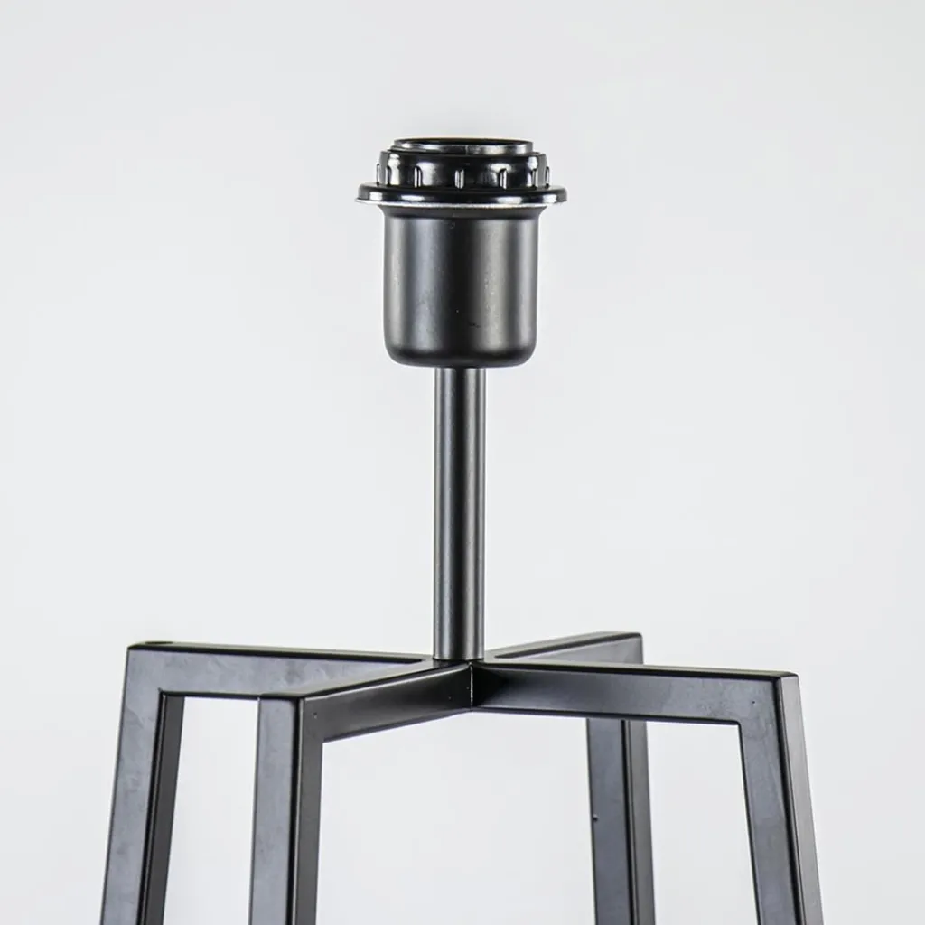 Zwarte vloerlamp modern frame excl. kap>Straluma Sale