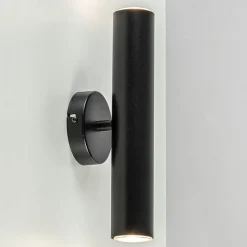 Zwarte wandlamp up+down cilinder GU10>Straluma Cheap